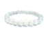 White Opalite Beaded Crystal Bracelet